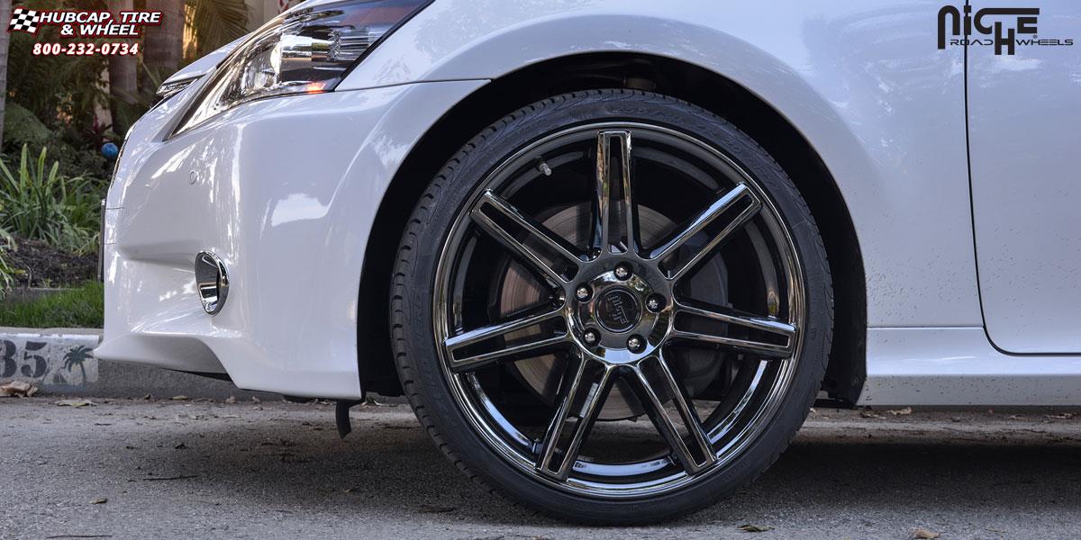 vehicle gallery/lexus gs 350 niche lucerne m141 20x9  Black Chrome wheels and rims