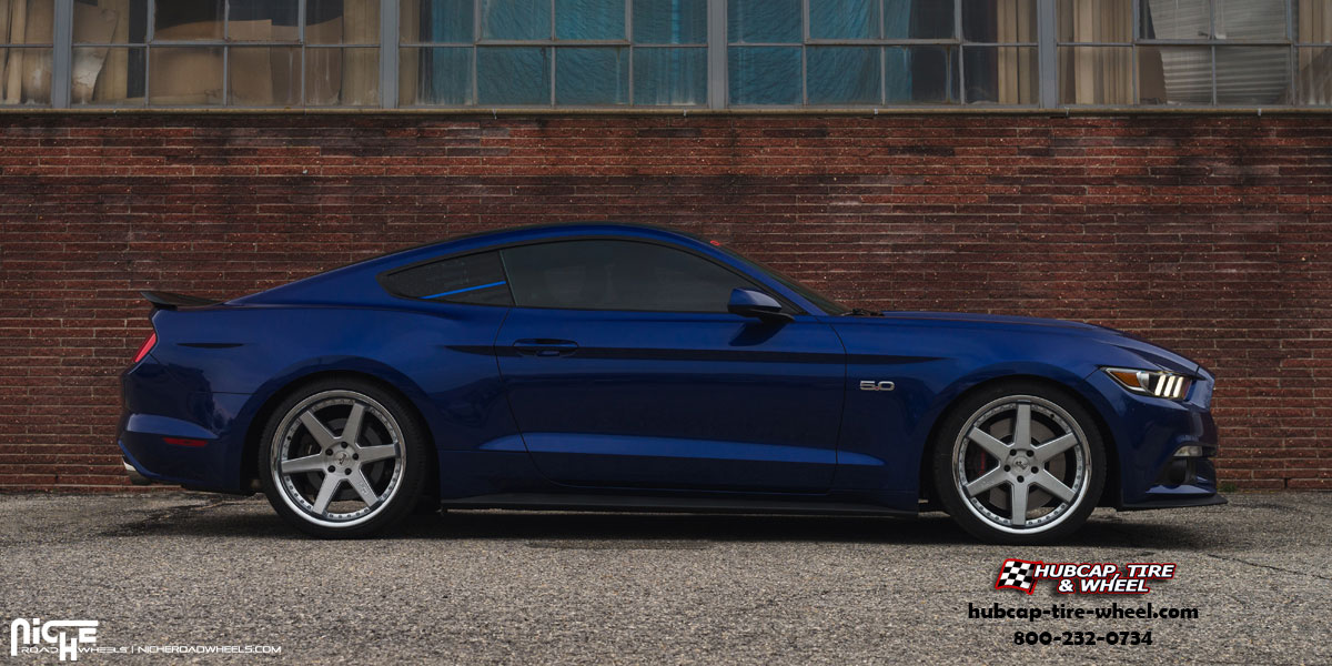 vehicle gallery/ford mustang niche m193 altair 20  Silver Brushed Chrome Lip wheels and rims