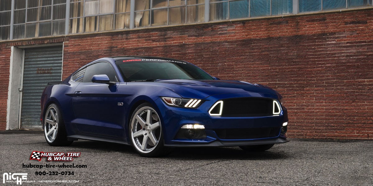 vehicle gallery/ford mustang niche m193 altair 20  Silver Brushed Chrome Lip wheels and rims