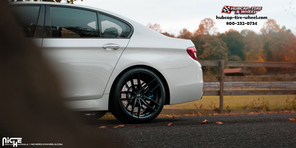vehicle gallery/bmw m5 niche m203 vosso  Satin Black wheels and rims