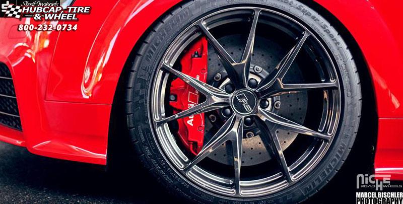 vehicle gallery/audi ttrs niche misano 19x85  Brushed | Gloss DDT wheels and rims