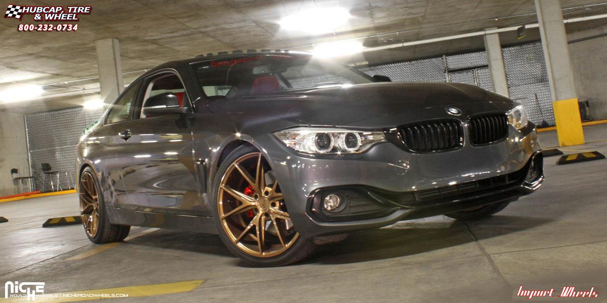 vehicle gallery/bmw 435i niche misano m117 20x9  Highland Bronze wheels and rims