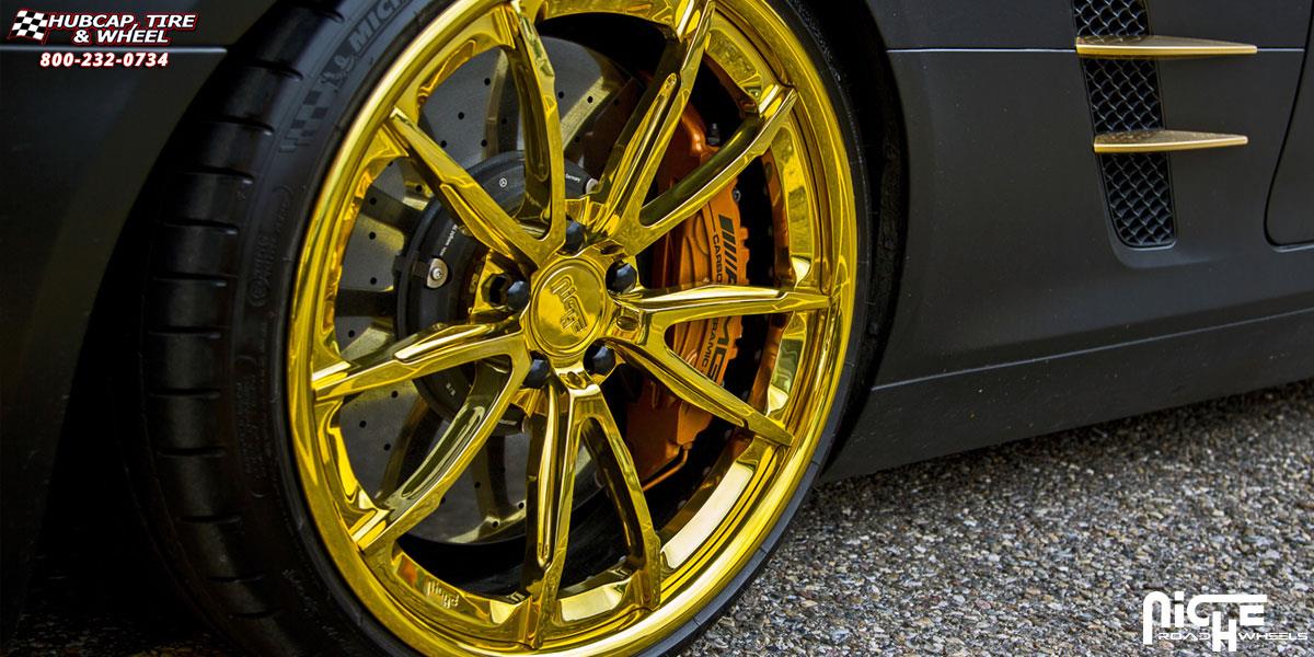 vehicle gallery/mercedes benz sls niche monza 20x95  Custom wheels and rims