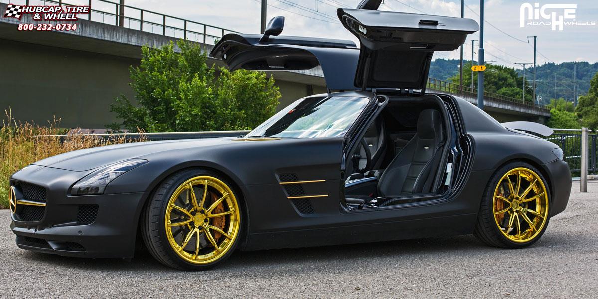vehicle gallery/mercedes benz sls niche monza 20x95  Custom wheels and rims