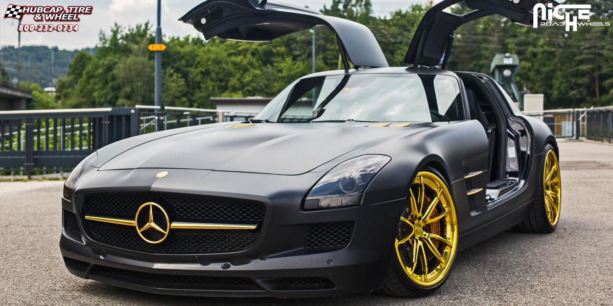vehicle gallery/mercedes benz sls niche monza 20x95  Custom wheels and rims