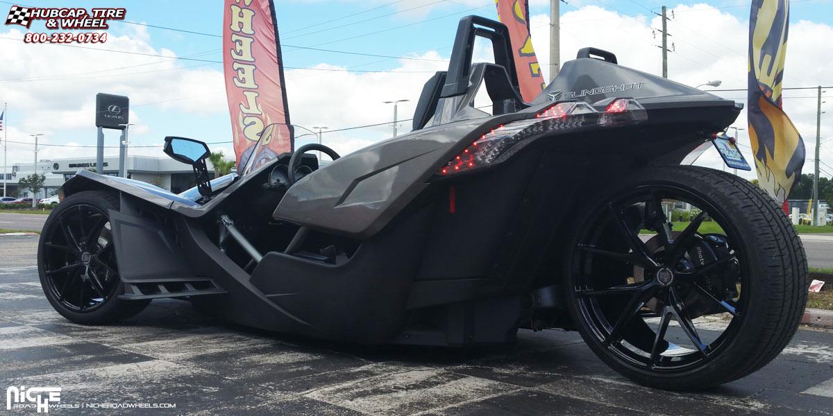 vehicle gallery/polaris slingshot niche misano m117 Gloss Black wheels and rims