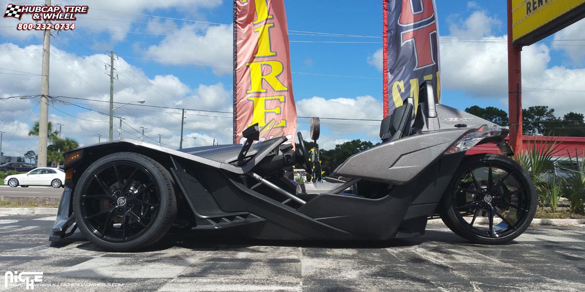 vehicle gallery/polaris slingshot niche misano m117 Gloss Black wheels and rims