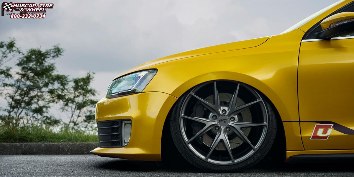 vehicle gallery/volkswagen mk6 gli niche misano m116 19x85  Anthracite wheels and rims