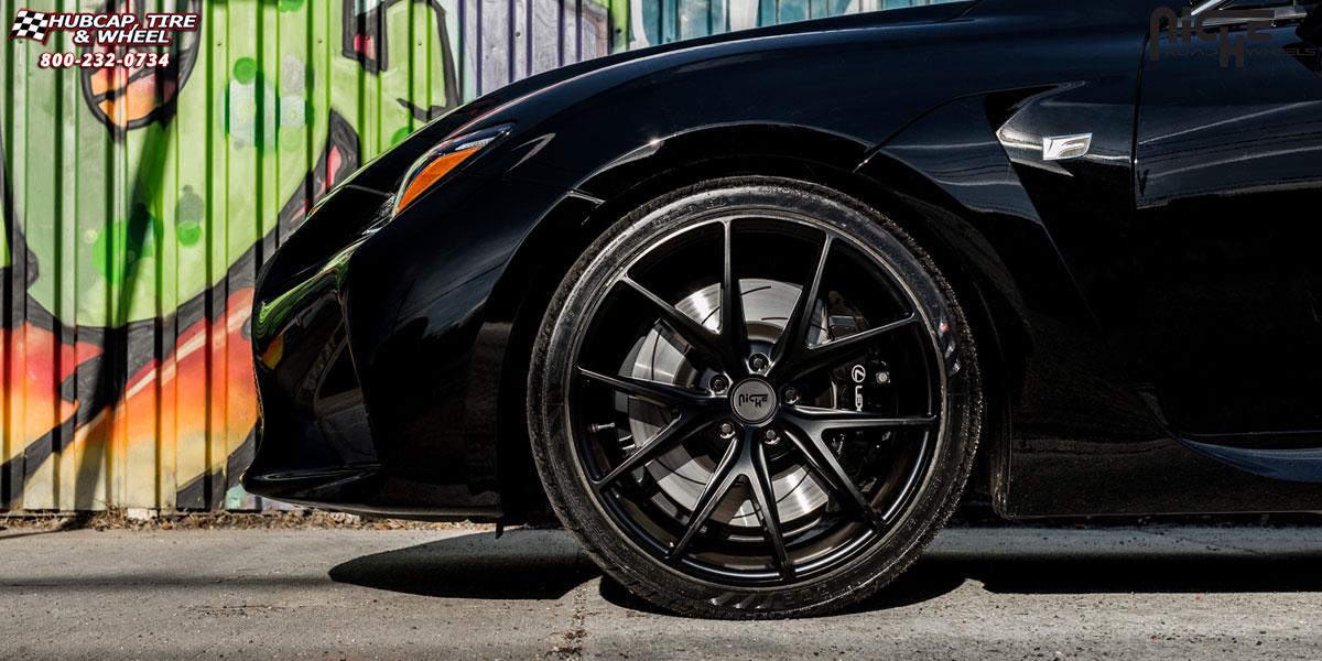 vehicle gallery/lexus rc f niche misano m117 20x9  Satin Black wheels and rims