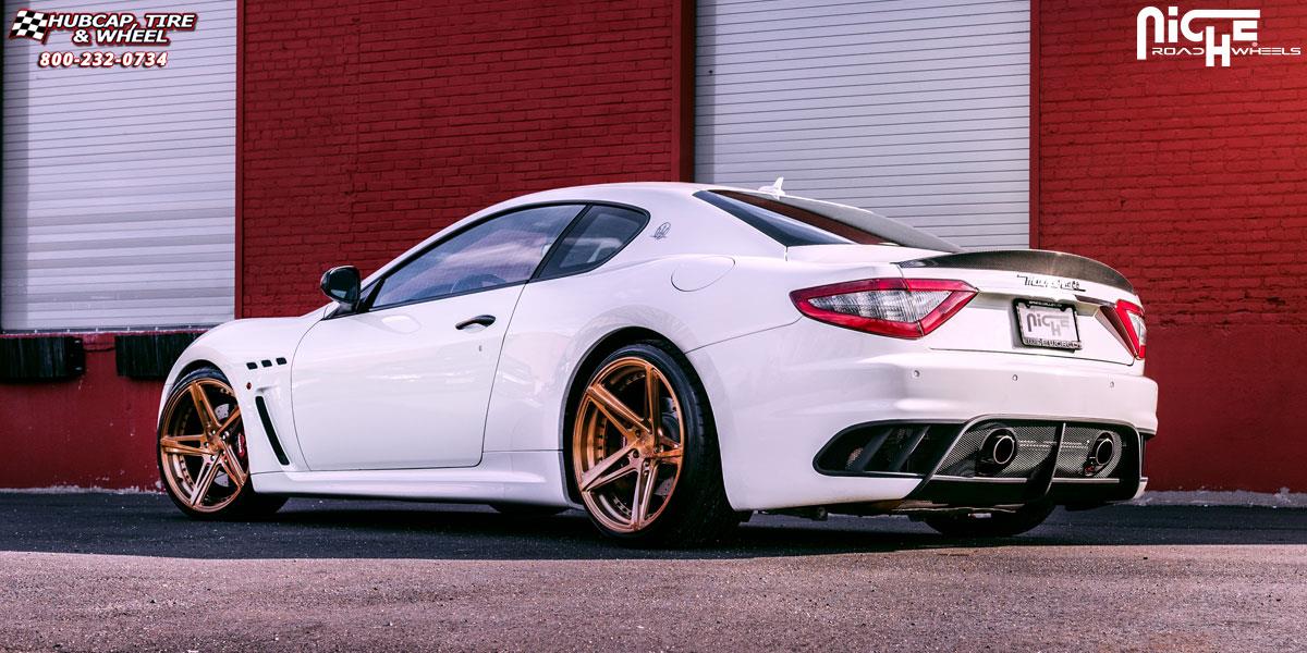 vehicle gallery/maserati gran turismo niche mulsane 21x9  Brushed Transparent Copper wheels and rims