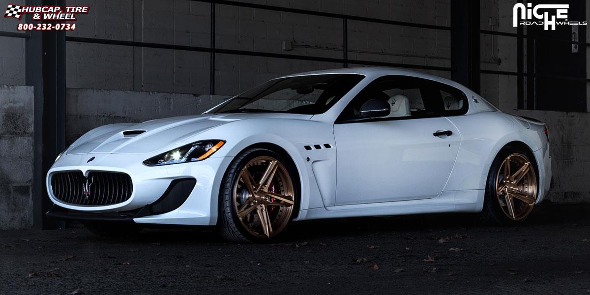 vehicle gallery/maserati gran turismo niche mulsane 21x9  Brushed Transparent Copper wheels and rims