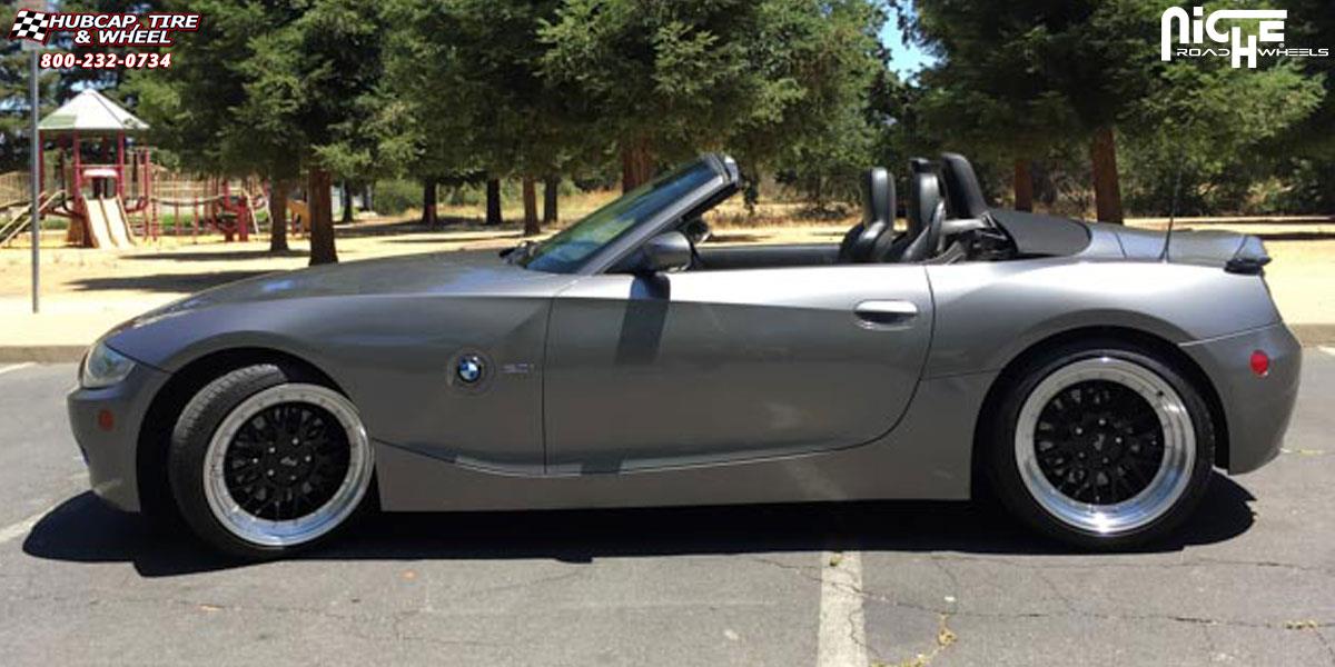 vehicle gallery/bmw bmw niche projekt m093 18x85  Gloss Black / Machined Lip wheels and rims