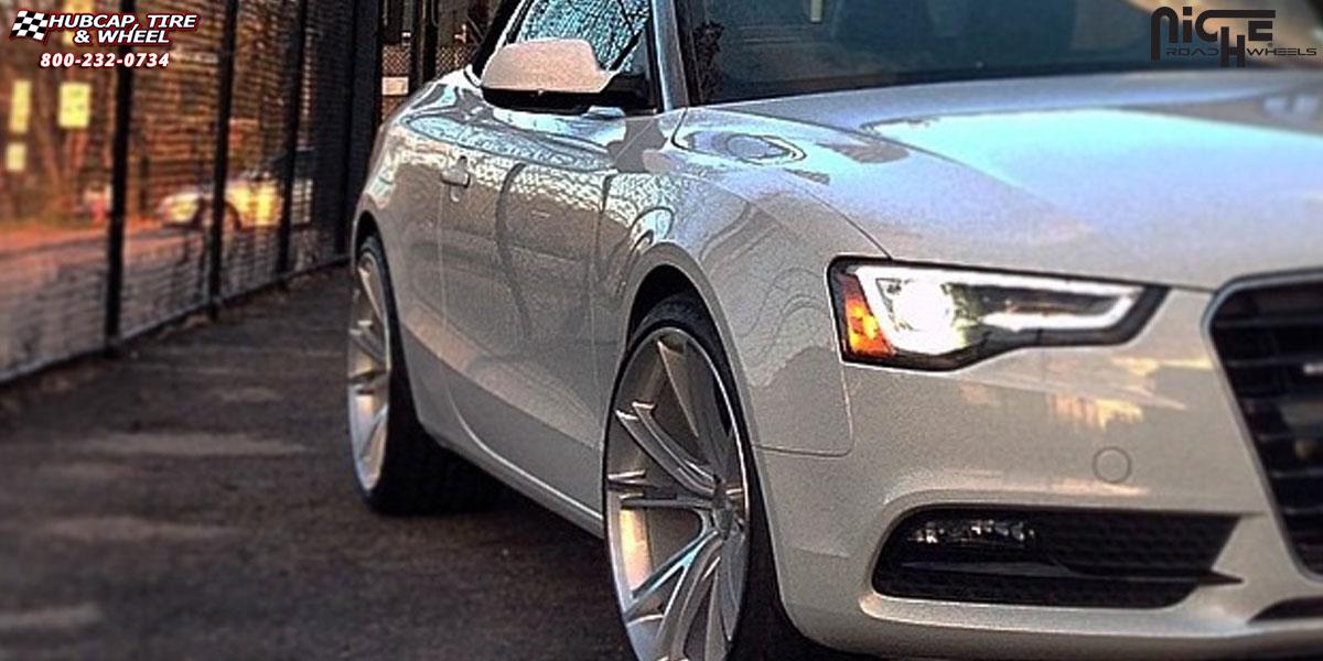 vehicle gallery/audi s5 niche ritz m143 20x105  Silver & Machined wheels and rims