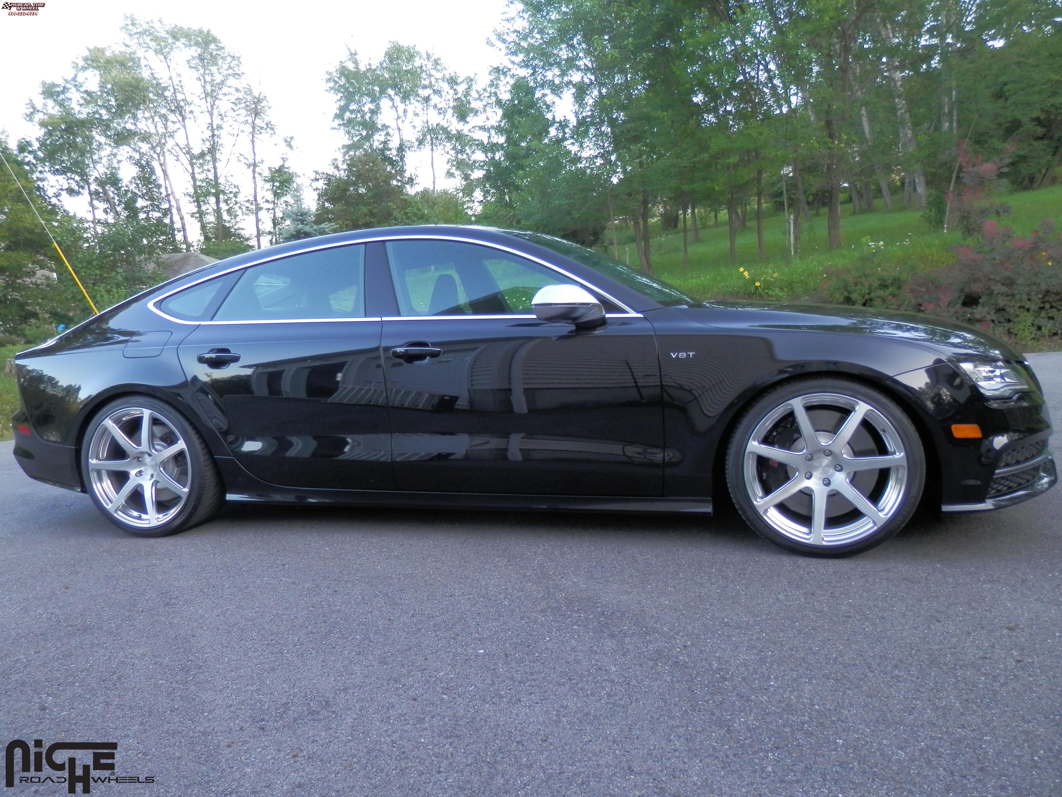 vehicle gallery/audi s7 niche scuderia 7  Brushed Face | Hi Luster Polished Windows | Brushed Barrel wheels and rims