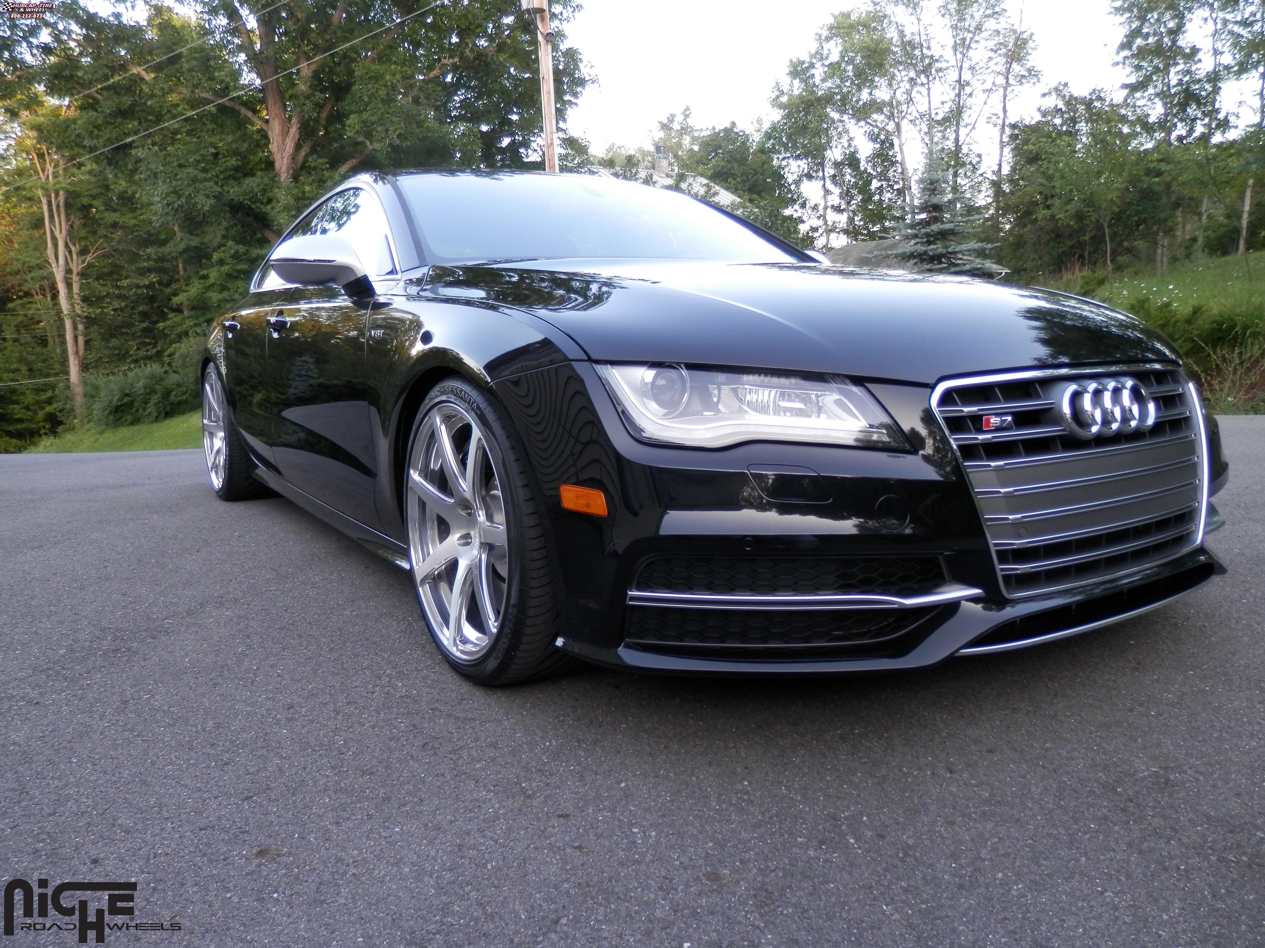 vehicle gallery/audi s7 niche scuderia 7  Brushed Face | Hi Luster Polished Windows | Brushed Barrel wheels and rims