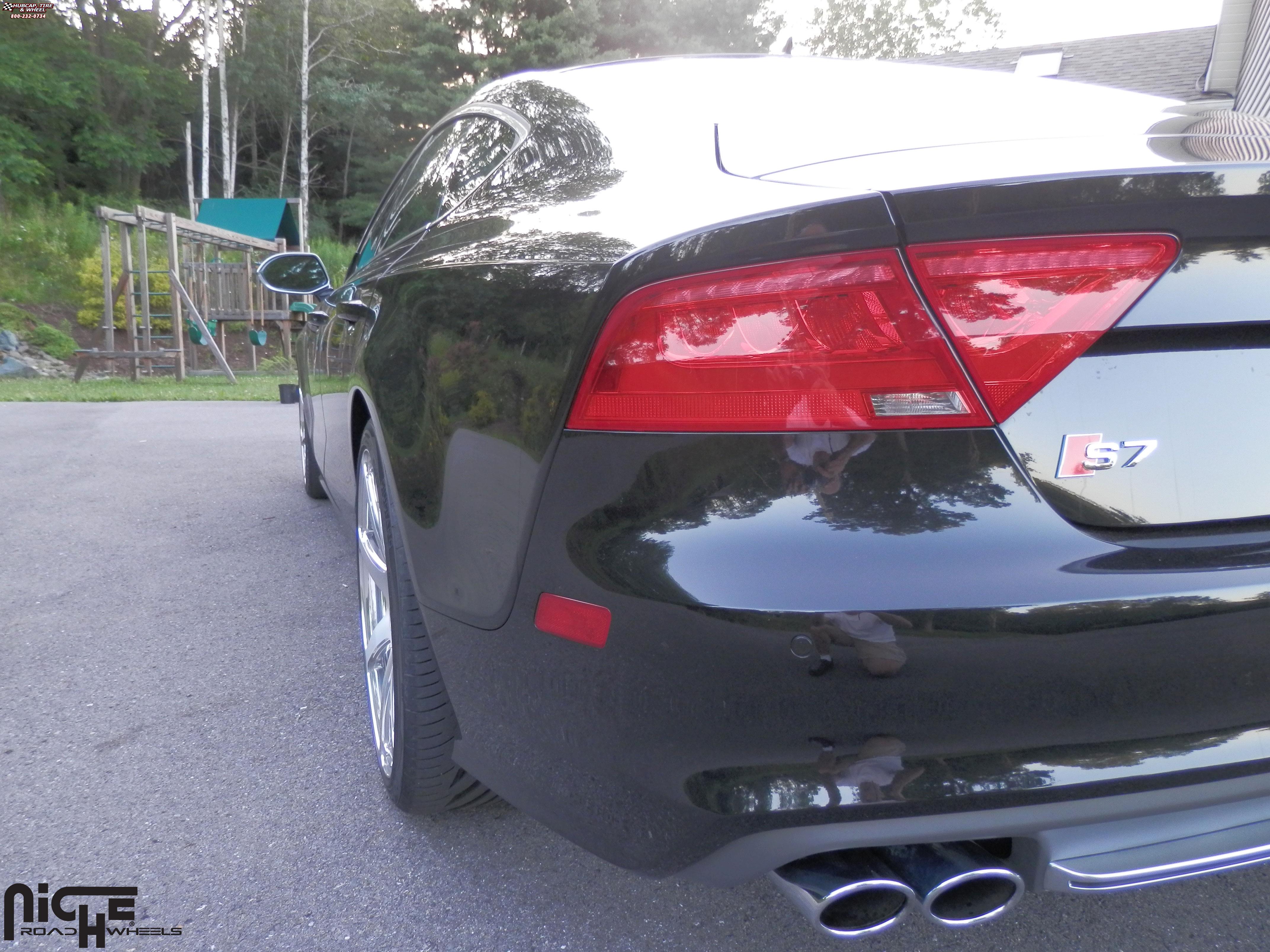 vehicle gallery/audi s7 niche scuderia 7  Brushed Face | Hi Luster Polished Windows | Brushed Barrel wheels and rims