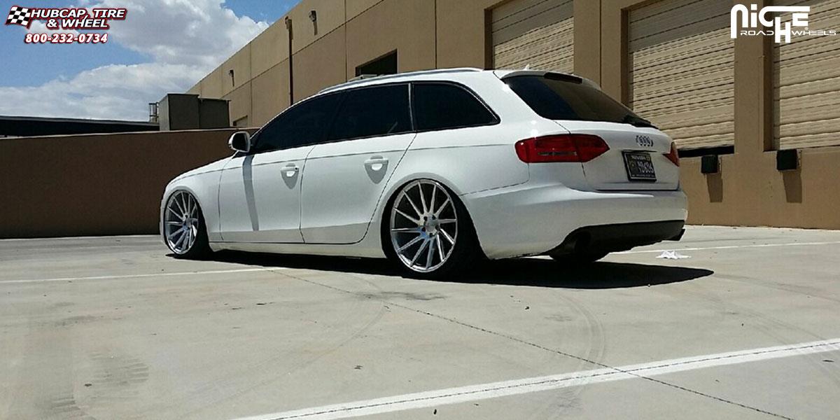 vehicle gallery/audi a4 niche surge m112 20x10  Silver & Machined wheels and rims