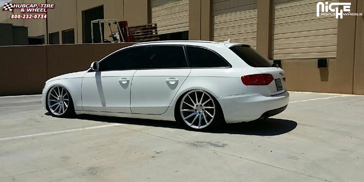 vehicle gallery/audi a4 niche surge m112 20x10  Silver & Machined wheels and rims