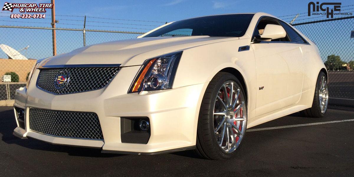 vehicle gallery/cadillac cts v niche surge 20x85  Brushed Face | Hi Luster Polished Windows | Brushed Barrel wheels and rims