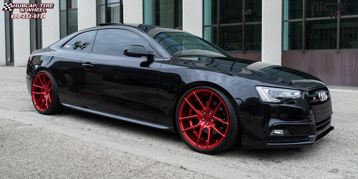 vehicle gallery/audi a5 niche targa m130 20x105  Candy Red Custom Paint wheels and rims