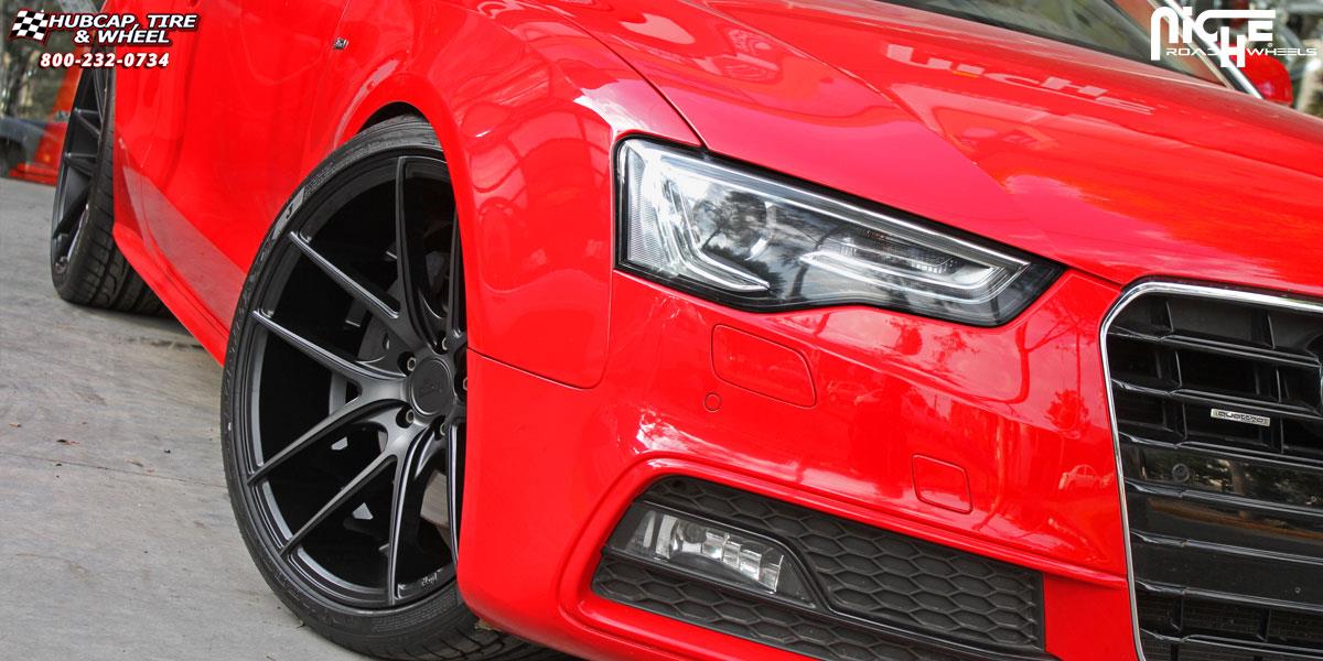 vehicle gallery/audi s5 niche targa m130 20x105  Black & Machined with Dark Tint wheels and rims