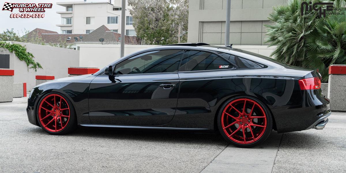 vehicle gallery/audi a5 niche targa m130 20x105  Candy Red Custom Paint wheels and rims