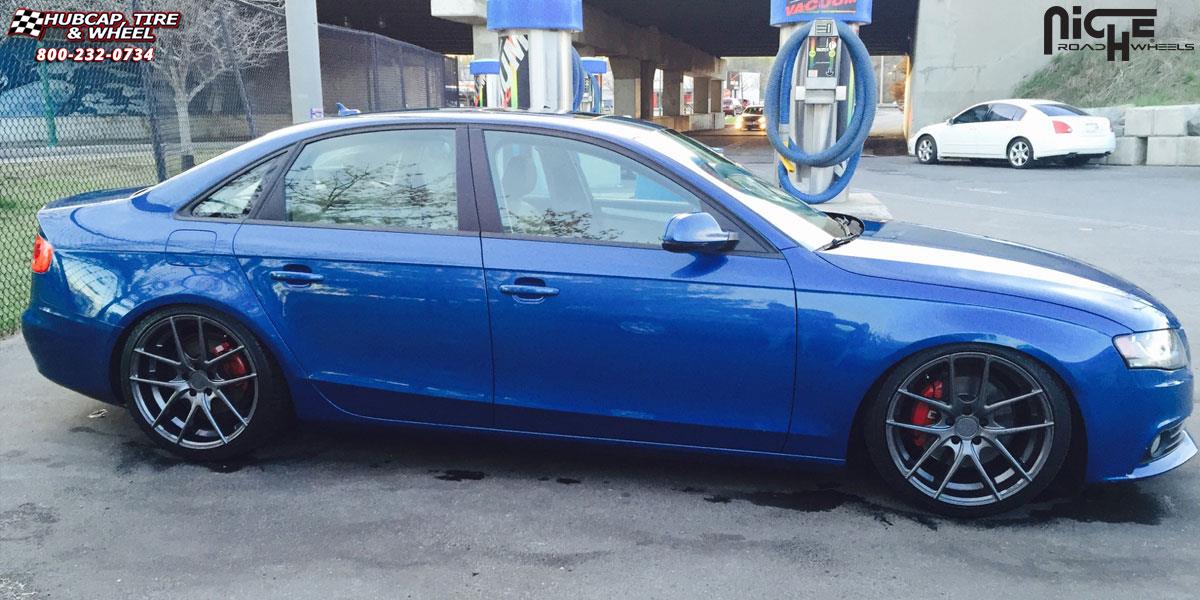 vehicle gallery/audi a4 niche targa m129 19x85  Anthracite wheels and rims