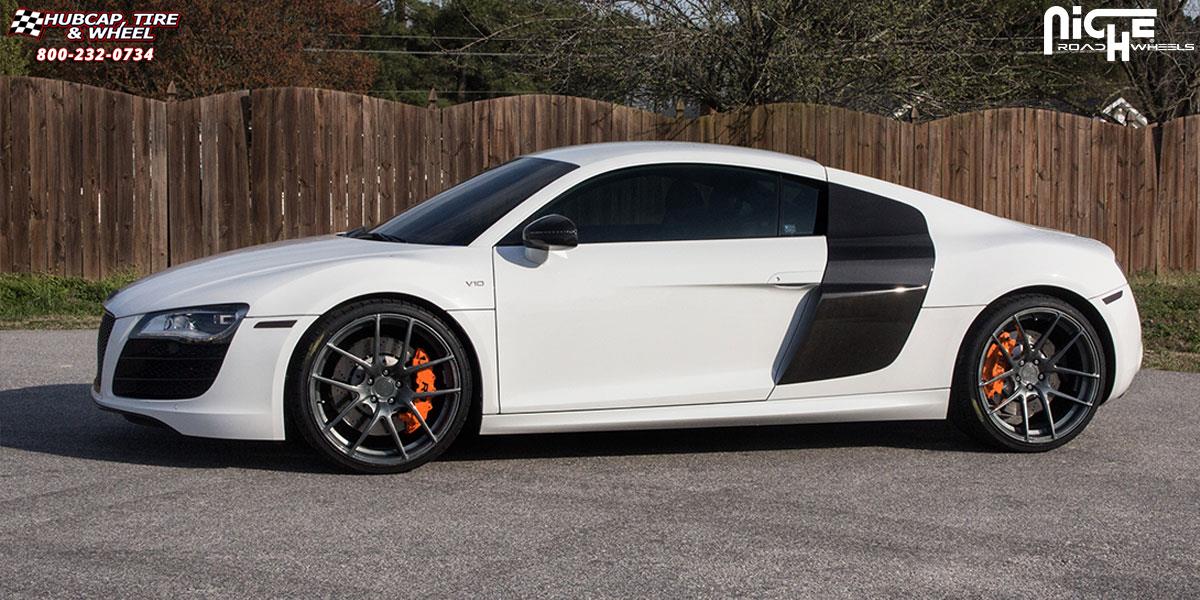 vehicle gallery/audi r8 niche targa 20x9  Brushed | Gloss DDT wheels and rims