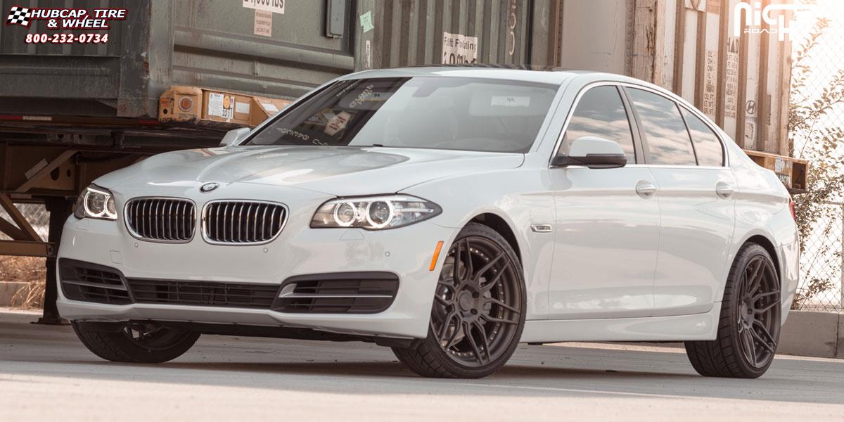 vehicle gallery/bmw 528i niche vella 20x9  Brushed | Double Dark Tint | Matte Clear wheels and rims