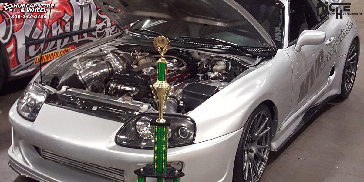 vehicle gallery/toyota supra niche vicenza 19x10  Gloss Anthracite Mono II wheels and rims