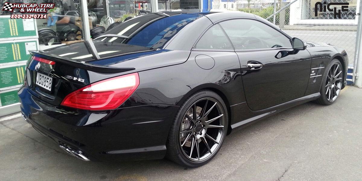 vehicle gallery/mercedes benz sl63 amg niche vicenza m154 20x9  Black Chrome wheels and rims
