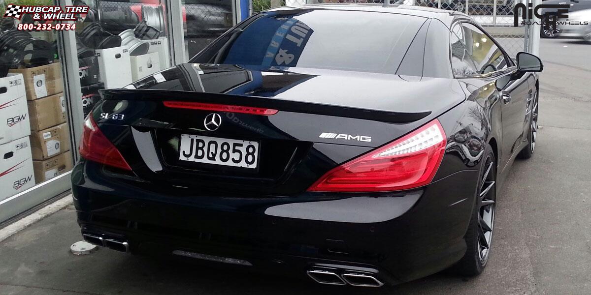 vehicle gallery/mercedes benz sl63 amg niche vicenza m154 20x9  Black Chrome wheels and rims