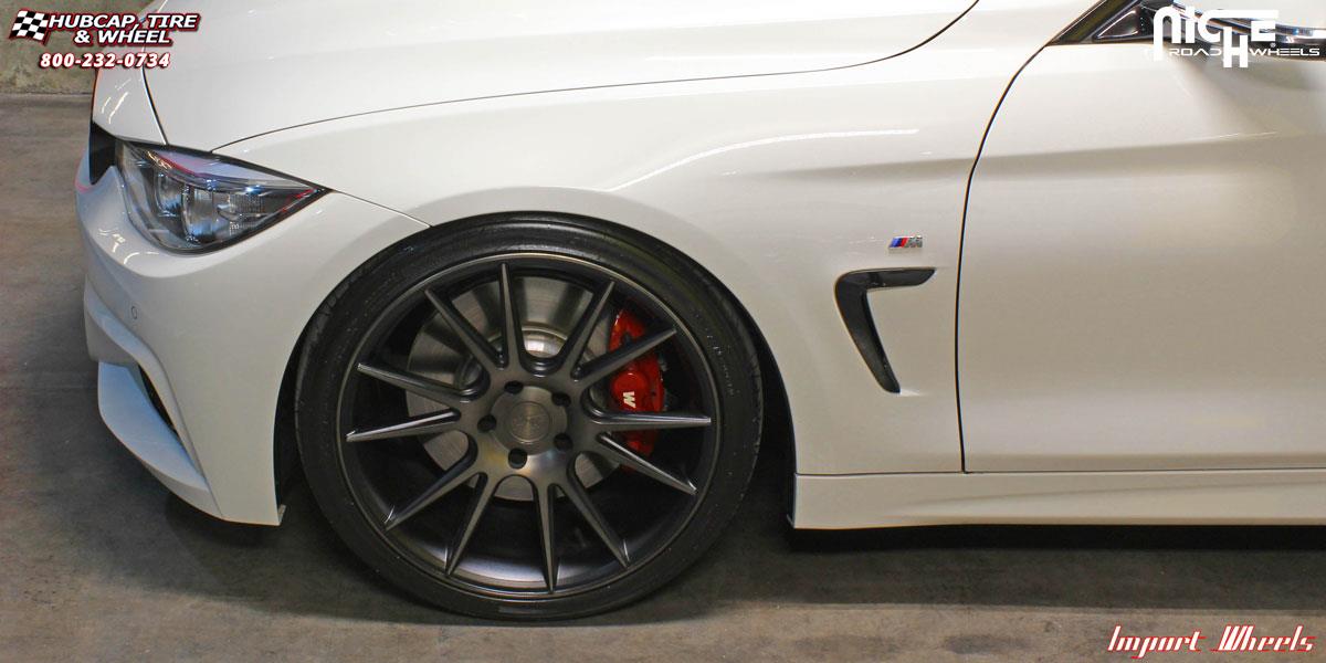 vehicle gallery/bmw 435i niche vicenza m153 20x9  Black & Machined with Dark Tint wheels and rims