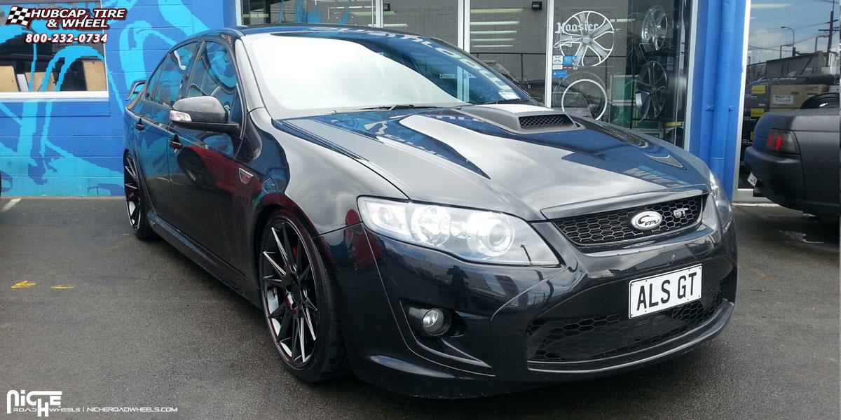 vehicle gallery/ford falcon niche vicenza m154 20x9  Black Chrome wheels and rims