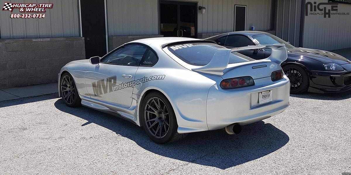 vehicle gallery/toyota supra niche vicenza 19x10  Gloss Anthracite Mono II wheels and rims