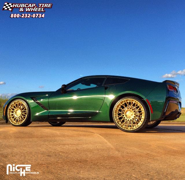 vehicle gallery/chevrolet corvette niche citrine  Hi Luster Polish | Gold Tint wheels and rims