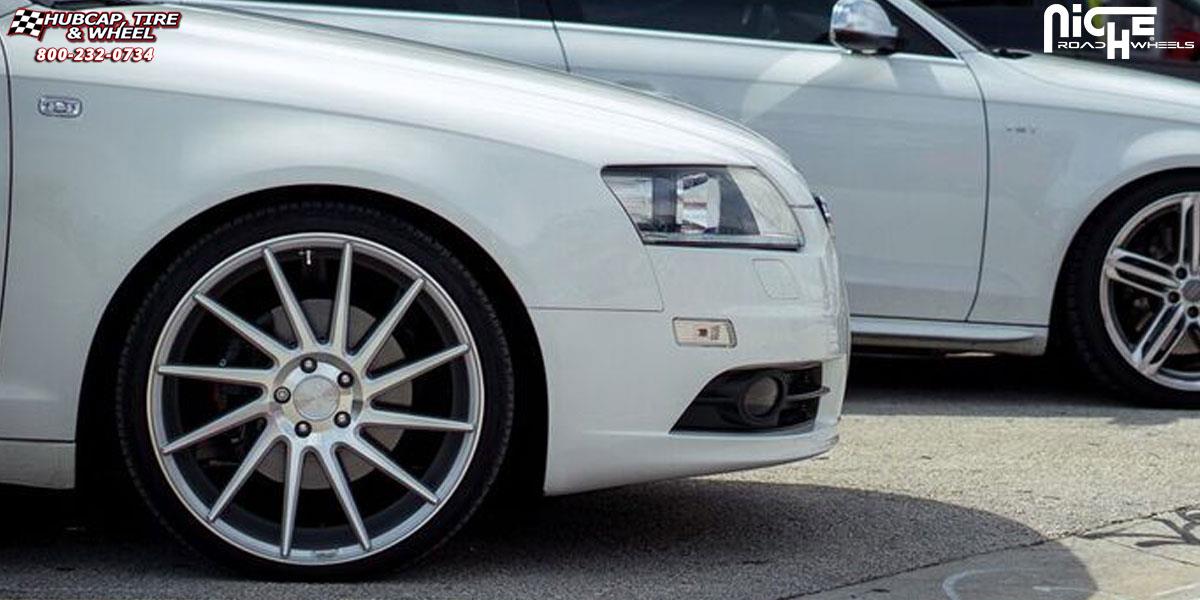 vehicle gallery/audi a6 niche surge m112 20x85  Silver & Machined wheels and rims