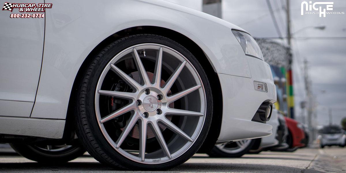 vehicle gallery/audi a6 niche surge m112 20x85  Silver & Machined wheels and rims