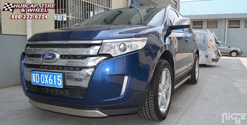 vehicle gallery/ford edge niche nurburg m880 20x85 Matte Black / Black Stainless wheels and rims