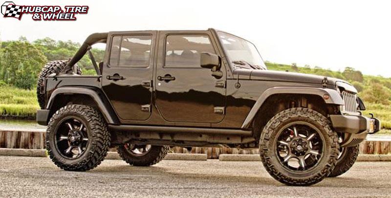 vehicle gallery/jeep wrangler fuel dune d523 20X10  Black & Milled wheels and rims
