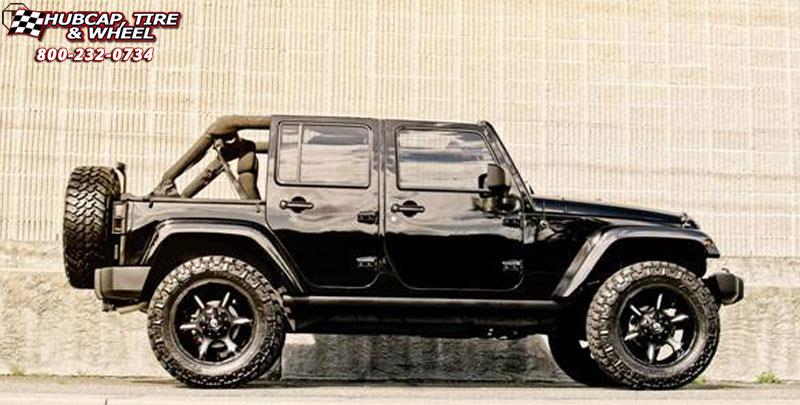 vehicle gallery/jeep wrangler fuel dune d523 20X10  Black & Milled wheels and rims