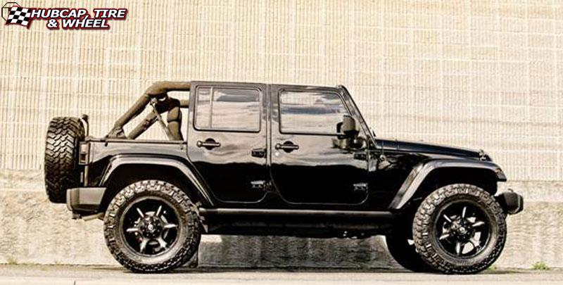 vehicle gallery/jeep wrangler fuel dune d523 20X10  Black & Milled wheels and rims