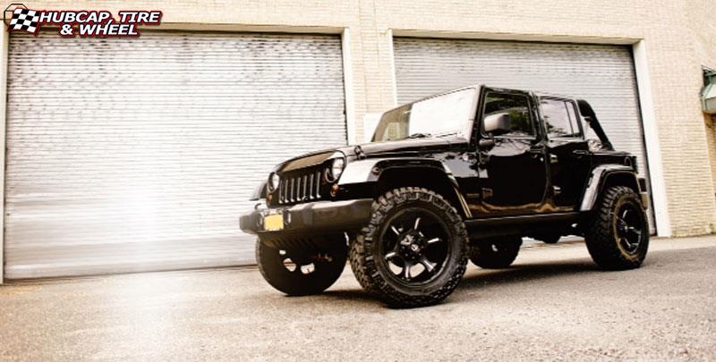 vehicle gallery/jeep wrangler fuel dune d523 20X10  Black & Milled wheels and rims