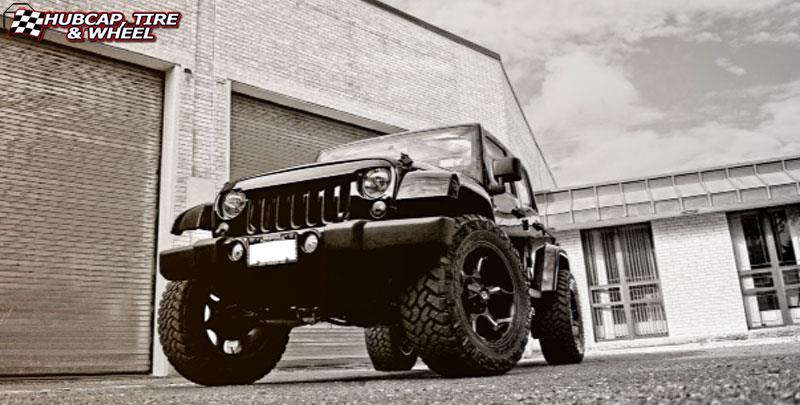 vehicle gallery/jeep wrangler fuel dune d523 20X10  Black & Milled wheels and rims