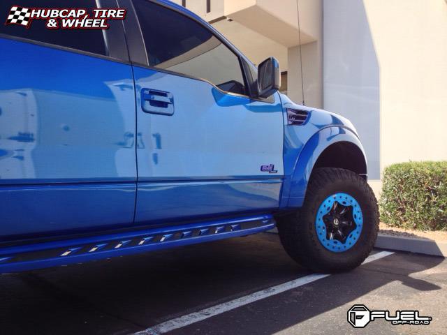 vehicle gallery/ford f 150 fuel throttle dually front d513 0X0  Matte Black & Milled wheels and rims