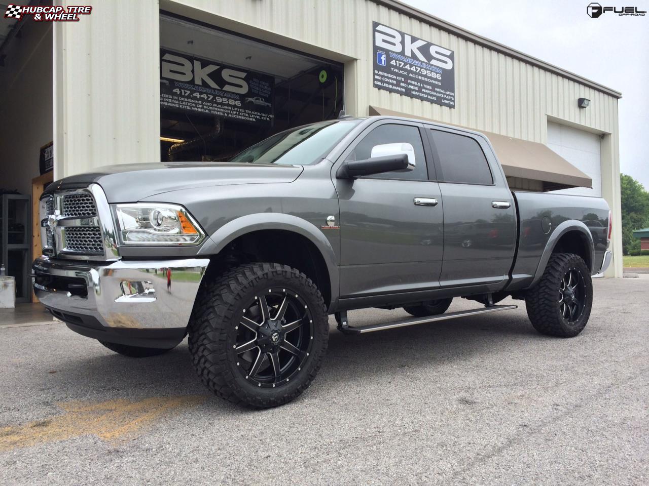 vehicle gallery/ram 2500 fuel maverick d538 22X10  Black & Milled wheels and rims