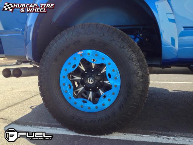 vehicle gallery/ford f 150 fuel throttle dually front d513 0X0  Matte Black & Milled wheels and rims