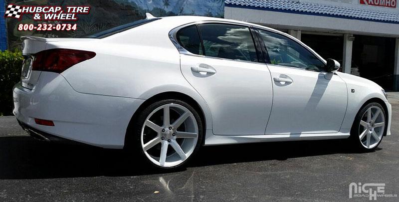 vehicle gallery/lexus gfs niche verona m151 20x9  Gloss White & Machined wheels and rims