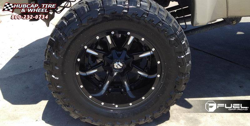 vehicle gallery/ford excursion fuel nutz d251 20X12  Matte Black & Milled wheels and rims