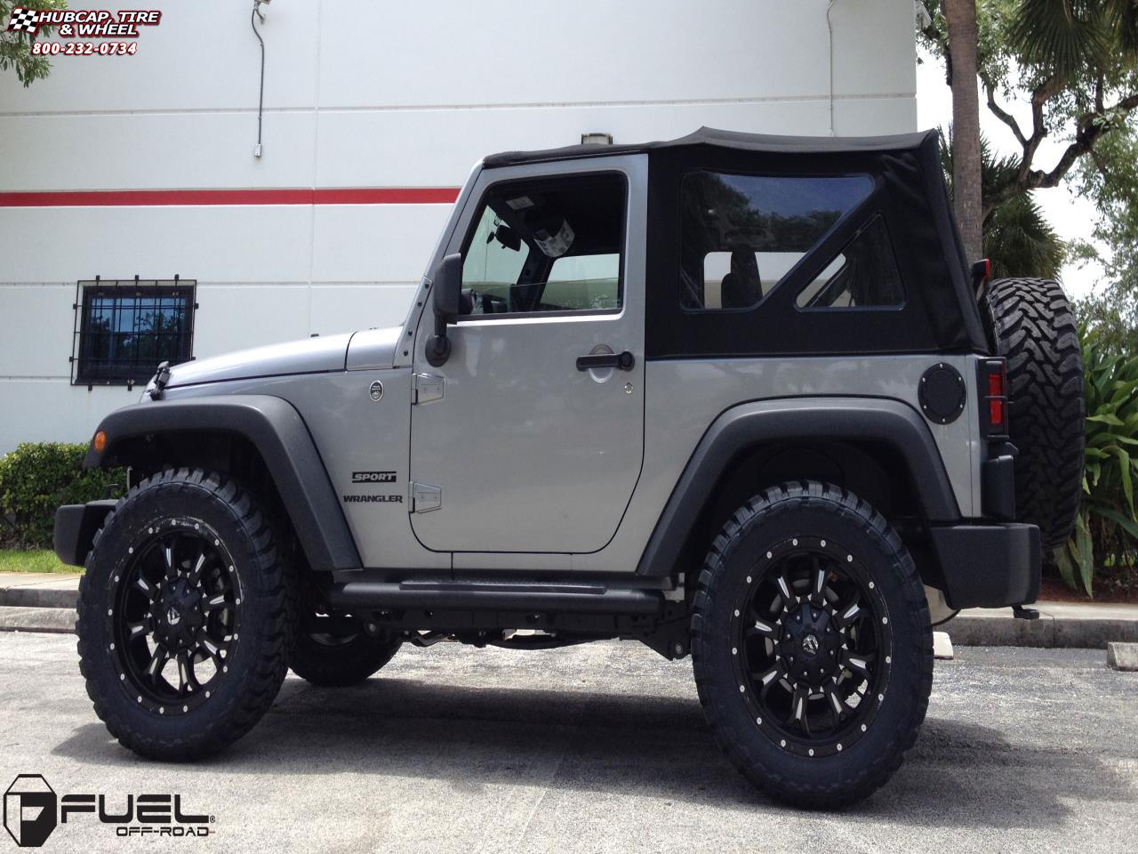 vehicle gallery/jeep wrangler fuel krank d517 0X0  Matte Black & Milled wheels and rims